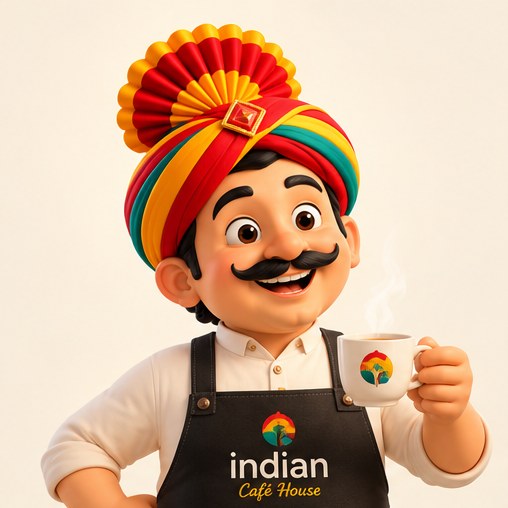 Our host with a steaming cup of coffee